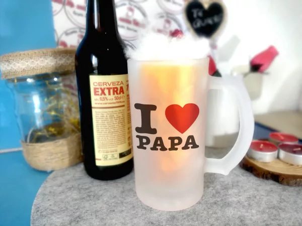Jarra de cerveza personalizada papá