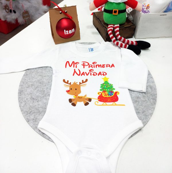 Bodi personalizado bebé recien nacido Navidad