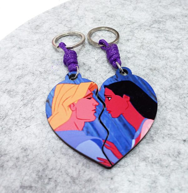 Llaveros personalizados parejas corazon Pocahontas