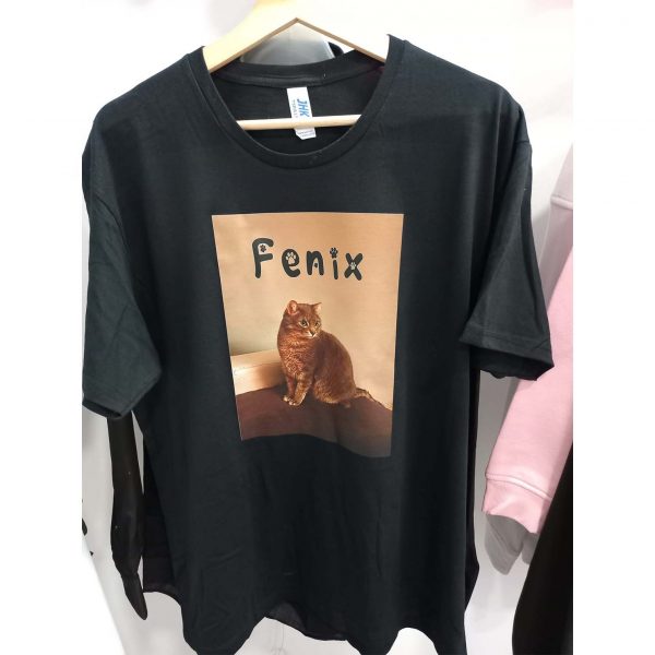 Camiseta con foto de gato o perro personalizada