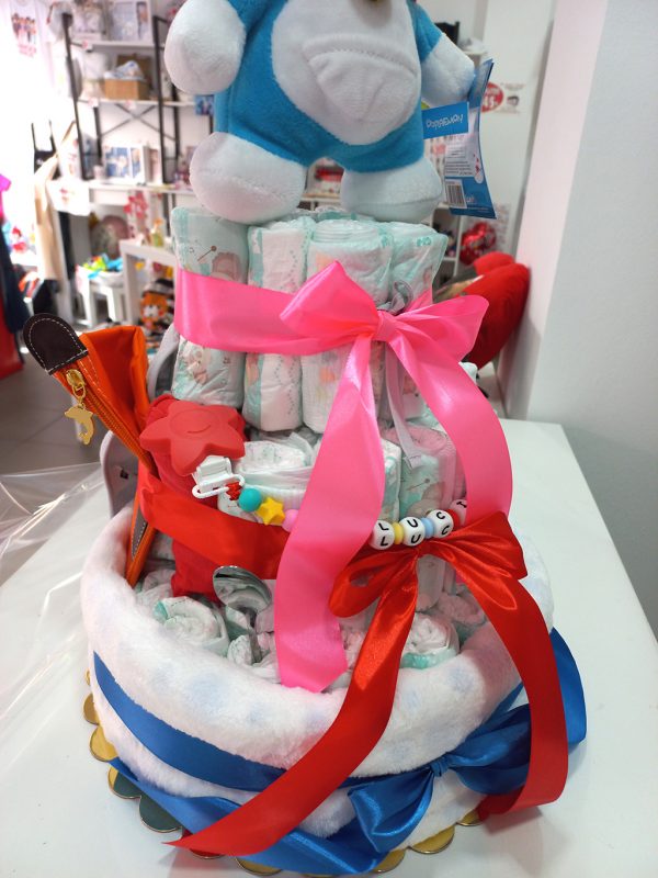 Regalo Tarta de pañales Doraemon regalo de recién Nacido,