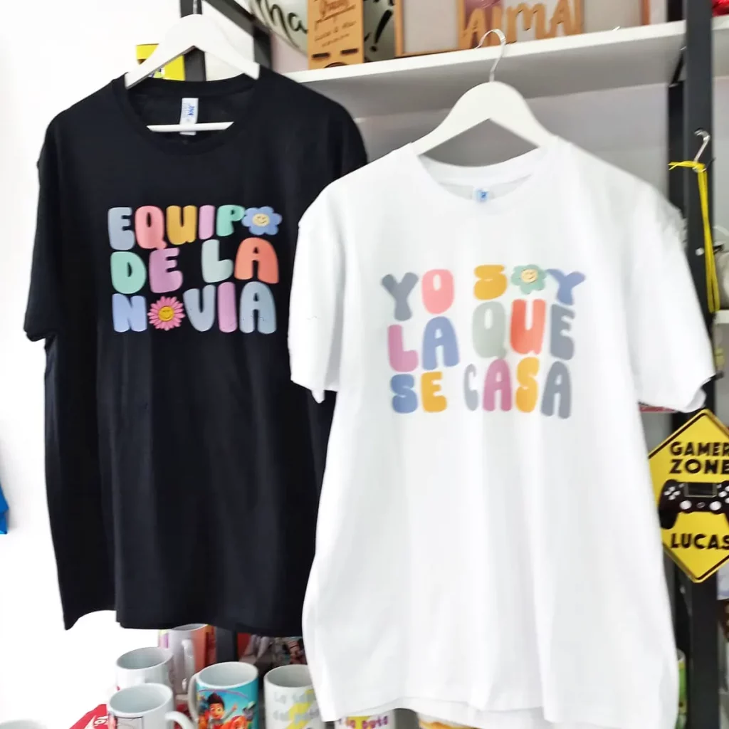 Camisetas para despedida de soltera con letras de moda